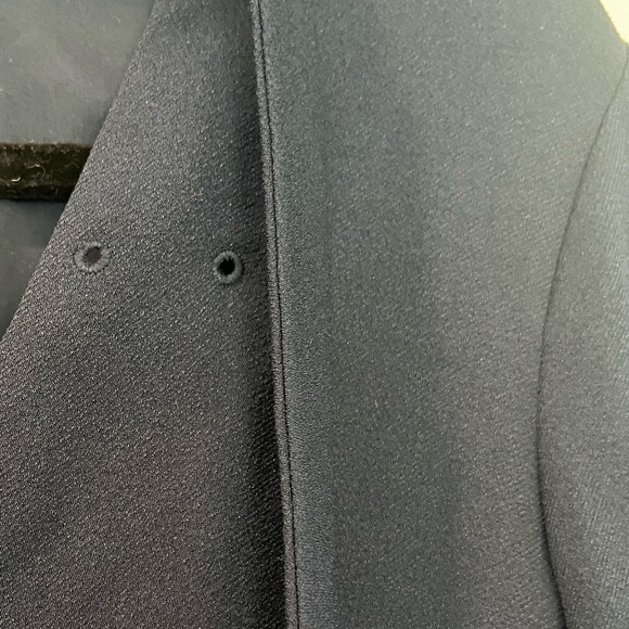 Tibi Navy Savannah Tie Neck Dress Size 4 missing metal clips - Picture 10 of 14